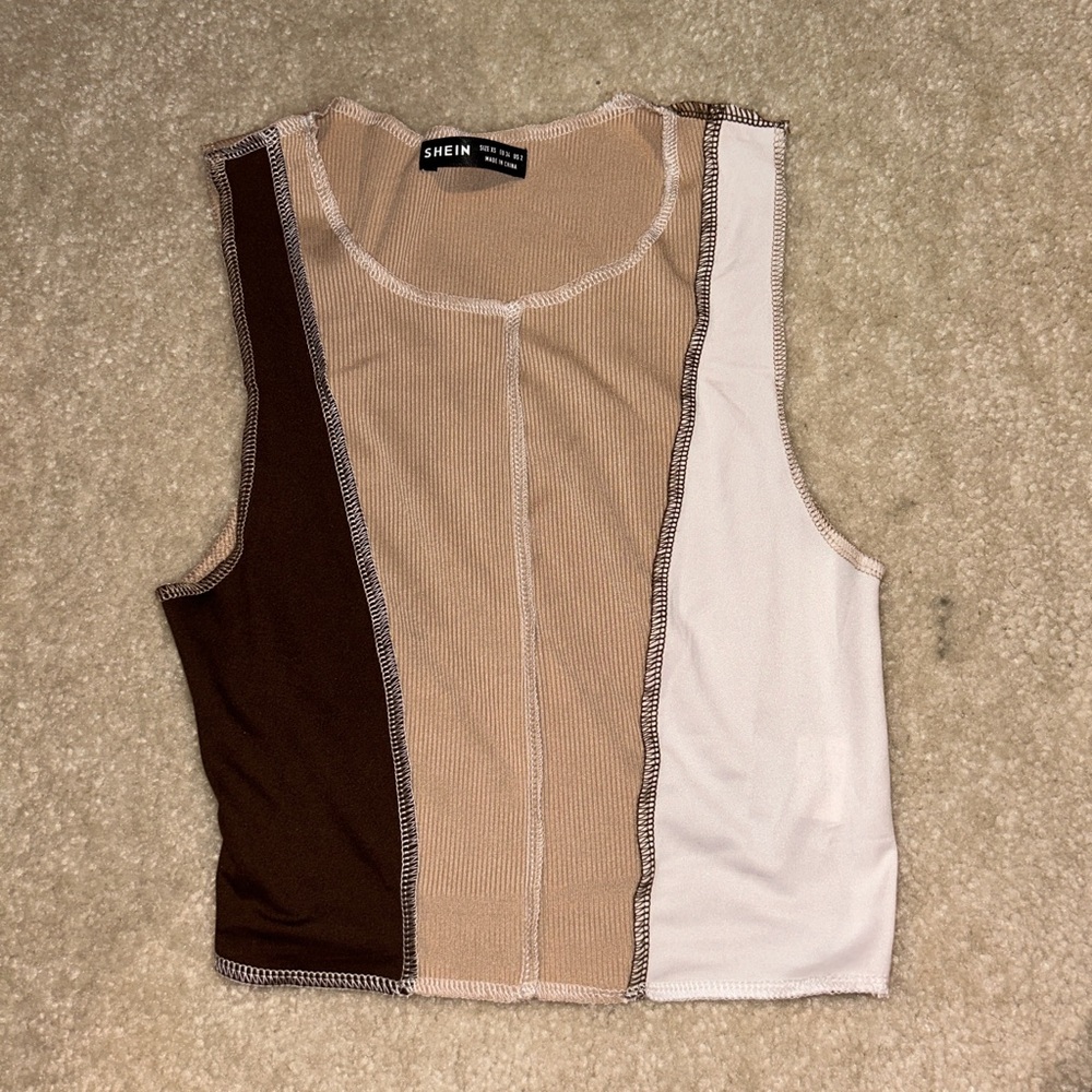 Shein multicolored brown tank. Never worn